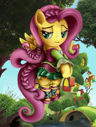 Size: 1875x2500 | Tagged: safe, artist:beamsaber, fluttershy, equestria girls, friendship through the ages, rainbow rocks, clothes, dress, equestria girls outfit, folk fluttershy, solo