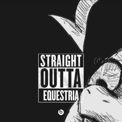 Size: 846x846 | Tagged: safe, pinkie pie, earth pony, pony, meme, minimalist, monochrome, nwa, rage face, straight outta compton