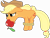 Size: 6100x4605 | Tagged: safe, artist:sir-teutonic-knight, applejack, earth pony, pony, boast busters, absurd resolution, apple, apple gag, bondage, bound, bound and gagged, floppy ears, food gag, gag, rope, simple background, solo, tied up, transparent background, unamused, vector