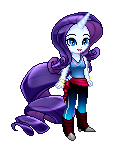 Size: 114x152 | Tagged: safe, artist:sakuyamon, rarity, human, clothes, humanized, pixel art, pony coloring, simple background, solo, sprite, tailed humanization, tanktop, transparent background