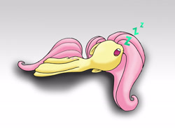 Size: 2937x2165 | Tagged: safe, artist:seenty, fluttershy, pegasus, pony, nose in the air, sleeping, snoring, solo, zzz