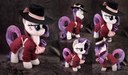 Size: 5071x2972 | Tagged: safe, artist:zizzaz, rarity, pony, absurd resolution, detective, detective rarity, irl, photo, plushie, solo