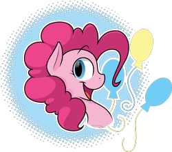 Size: 1280x1139 | Tagged: safe, artist:quarantinedchaoz, pinkie pie, earth pony, pony, bust, open mouth, portrait, simple background, smiling, solo, transparent background