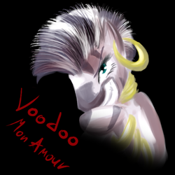 Size: 600x600 | Tagged: safe, artist:snus-kun, zecora, zebra, female, mare, solo, voodoo