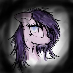 Size: 960x960 | Tagged: safe, artist:posionjoke, rarity, pony, unicorn, bust, dark, solo