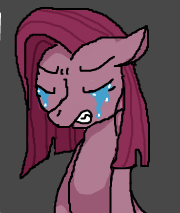 Size: 180x213 | Tagged: safe, artist:lockheart, pinkie pie, earth pony, pony, crying, flockmod, pinkamena diane pie, solo