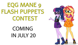 Size: 3457x2018 | Tagged: safe, artist:cartoonmasterv3, sci-twi, sunset shimmer, twilight sparkle, equestria girls, eqg mane 9 flash puppets contest, eqg mane 9 puppets contest, female, human sunset, lesbian, scitwishimmer, shipping, solo, sunsetsparkle