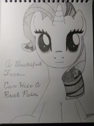 Size: 3120x4160 | Tagged: safe, artist:the_equestrian, rarity, pony, unicorn, absurd resolution, pencil drawing, solo, traditional art