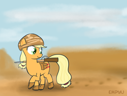 Size: 1000x750 | Tagged: safe, artist:empyu, applejack, earth pony, pony, female, mare, military, soldier