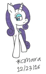 Size: 507x816 | Tagged: safe, artist:cmara, rarity, pony, unicorn, solo, traditional art