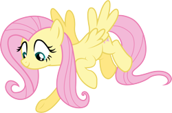 Size: 5598x3664 | Tagged: safe, artist:illumnious, fluttershy, pegasus, pony, flying, simple background, solo, transparent background, vector