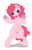 Size: 900x1417 | Tagged: safe, artist:joyfulinsanity, pinkie pie, earth pony, pony, against glass, belly button, bipedal, fourth wall, solo, tongue out