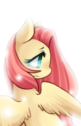 Size: 413x637 | Tagged: safe, artist:mousu, fluttershy, pegasus, pony, crying, sad, solo