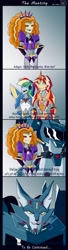 Size: 1874x6940 | Tagged: safe, artist:elioo, adagio dazzle, rainbow dash, sunset shimmer, equestria girls, autobot, clash of hasbro's titans, crossover, cybertronian, decepticon, species swap, steeljaw, transformers, transformers robots in disguise (2015)