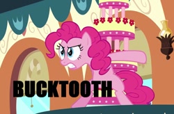 Size: 811x533 | Tagged: safe, edit, edited screencap, screencap, pinkie pie, earth pony, pony, mmmystery on the friendship express, cake, food, marzipan mascarpone meringue madness, meme