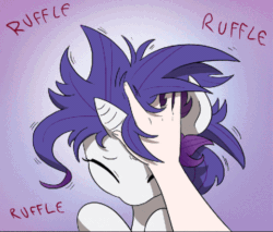 Size: 480x409 | Tagged: safe, artist:doublewbrothers, edit, rarity, pony, unicorn, angry, animated, annoyed, gif, mane, rarity is not amused, ruffled hair, this will end in pain, this will end in tears, this will end in tears and/or death, you dun goofed