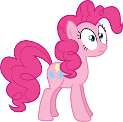 Size: 4833x4819 | Tagged: safe, artist:illumnious, pinkie pie, earth pony, pony, .ai available, absurd resolution, scrunchy face, simple background, solo, transparent background, vector, wide eyes