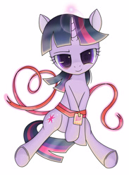 Size: 2200x3000 | Tagged: safe, artist:enten000, derpibooru import, twilight sparkle, card, heart, pixiv, ribbon, solo, underhoof