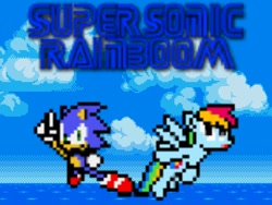 Size: 800x600 | Tagged: safe, artist:srdv, derpibooru import, rainbow dash, pegasus, pony, crossover, pixel art, sonic the hedgehog, sonic the hedgehog (series)