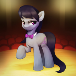 Size: 600x600 | Tagged: safe, artist:cuppae, octavia melody, earth pony, pony, female, mare, solo, stage