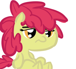 Size: 1100x1000 | Tagged: safe, artist:tess, apple bloom, earth pony, pony, female, filly, simple background, solo, white background