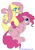 Size: 1200x1725 | Tagged: safe, artist:aoi takayuki, artist:whitecloud72988, fluttershy, pinkie pie, earth pony, pegasus, pony, brush, brushie, female, flutterpie, lesbian, shipping