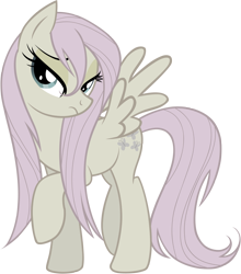 Size: 2381x2710 | Tagged: safe, artist:noxxi-the-noxxian, fluttershy, flutterbitch, recolor, simple background, solo, transparent background, vector, wet mane