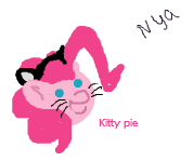 Size: 179x149 | Tagged: safe, artist:lockheart, pinkie pie, earth pony, pony, behaving like a cat, cat ears, flockmod, minimalist, nya, solo, whiskers