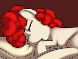 Size: 1819x1399 | Tagged: safe, artist:kloudmutt, twist, earth pony, bed, female, filly, glasses, sleeping, solo, white coat