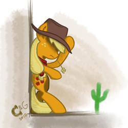 Size: 2048x2048 | Tagged: safe, artist:meirei, applejack, earth pony, pony, female, mare, pixiv, solo