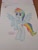 Size: 960x1280 | Tagged: safe, artist:shooting star, derpibooru import, rainbow dash, pegasus, pony, canon, female, mare, pencil drawing, pencils, photo, rainbow, traditional art