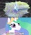 Size: 853x960 | Tagged: safe, edit, edited screencap, screencap, princess celestia, alicorn, pony, the crystal empire, bullshit, cloud, crystal empire, grin, image macro, insane troll logic, it's just a prank bro, meme, op is a cuck, op is on drugs, op is trying to start shit, smiling, trollestia