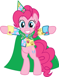 Size: 5271x6917 | Tagged: safe, artist:osipush, pinkie pie, earth pony, pony, absurd resolution, bipedal, clothes, crossover, doomie, heroes of might and magic, simple background, solo, transparent background, vector