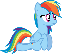 Size: 959x833 | Tagged: safe, artist:michaelsety, derpibooru import, rainbow dash, pegasus, pony, daring don't, cute, dashabetes, female, frown, kneeling, mare, simple background, solo, transparent background, vector