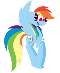 Size: 1280x1549 | Tagged: safe, artist:scridley-arts, derpibooru import, rainbow dash, pegasus, pony, cute, dashabetes, eye clipping through hair, female, mare, no pupils, open mouth, simple background, solo, spread wings, transparent background, wings