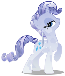 Size: 2538x3000 | Tagged: safe, artist:brony-works, rarity, crystal pony, pony, unicorn, crystal rarity, crystallized, high res, raised hoof, simple background, solo, transparent background, vector