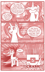 Size: 800x1280 | Tagged: safe, artist:vavacung, rarity, pony, unicorn, comic:chaos future, accident, comic, crying, lightmare rarity, monochrome, near death, offscreen character, solo