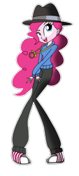 Size: 800x1776 | Tagged: safe, artist:kasi-ona, pinkie pie, equestria girls, cute, rapper pie, simple background, skinny, solo, transparent background