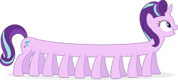 Size: 2799x1260 | Tagged: safe, anonymous artist, starlight glimmer, centipony, pony, unicorn, glimmerpede, long glimmer, long pony, vector