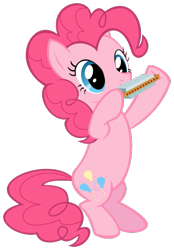 Size: 421x605 | Tagged: safe, artist:buckethelm, pinkie pie, earth pony, pony, swarm of the century, harmonica, musical instrument, simple background, solo, svg, transparent background, vector