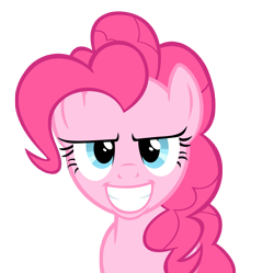 Size: 4000x3988 | Tagged: safe, artist:santafer, pinkie pie, earth pony, pony, grin, simple background, smiling, solo, transparent background, vector