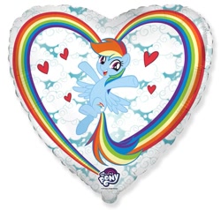 Size: 787x748 | Tagged: safe, derpibooru import, rainbow dash, pegasus, pony, balloon, cloud, cute, dashabetes, female, heart, mare, rainbow, simple background, solo, white background