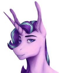 Size: 1080x1334 | Tagged: safe, artist:ash_helz, starlight glimmer, pony, unicorn, bust, female, horn, mare, solo