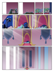 Size: 900x1200 | Tagged: safe, artist:arofatamahn, princess celestia, princess luna, alicorn, pony, comic:the night the magic died, comic