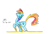 Size: 2472x1704 | Tagged: safe, artist:gafelpoez, derpibooru import, rainbow dash, pegasus, pony, cheese, food, queen