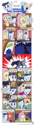 Size: 1024x3701 | Tagged: safe, artist:inspectornills, fluttershy, rumble, pegasus, pony, comic, crossover, ratbat, ravage, shattered glass, transformers