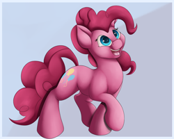 Size: 2500x2000 | Tagged: safe, artist:ac-whiteraven, pinkie pie, earth pony, pony, female, mare, pink coat, pink mane, simple background, solo