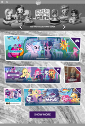 Size: 720x1071 | Tagged: safe, applejack, fluttershy, pinkie pie, rainbow dash, rarity, sci-twi, silverstream, smolder, spike, sunset shimmer, twilight sparkle, twilight sparkle (alicorn), alicorn, better together, equestria girls, my little pony: the movie, applejack's hat, cowboy hat, cutie mark crew, equestria girls logo, friendship quests, geode of shielding, geode of sugar bombs, hat, humane five, humane seven, humane six, magical geodes, mane six, my little pony: the movie logo, photobooth, toy, website