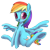 Size: 800x800 | Tagged: safe, artist:purazuma0810, derpibooru import, rainbow dash, pegasus, pony, cute, dashabetes, female, mare, pixiv, simple background, sitting, solo, spread wings, transparent background, wings