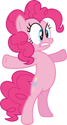 Size: 1924x3571 | Tagged: safe, artist:porygon2z, pinkie pie, earth pony, pony, mmmystery on the friendship express, bipedal, simple background, solo, transparent background, vector, you shall not pass